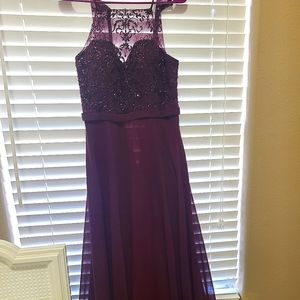 Bridesmaid burgundy dress